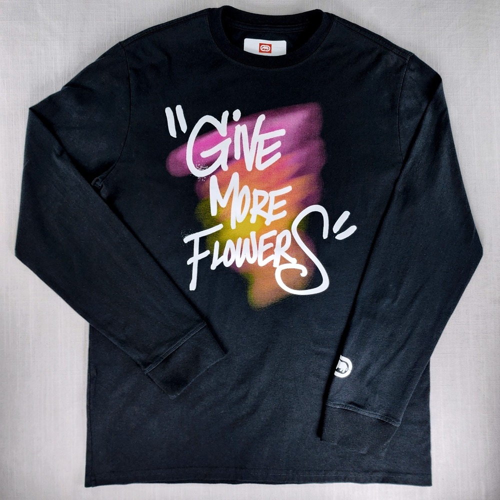 Ecko Unltd Dear1993.art 30th Anniversary LS Tee‎ Mens L Give More Flowers Rhino